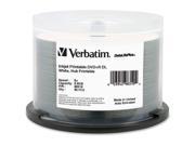 Verbatim DVD R DL 8.5GB 8X DataLifePlus White InkJet Printable Hub Printable 50pk Spindle