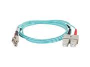 1010 C2g 3m Lc sc 40 100gb 50 125 Om4 Duplex Multimode Pvc Fiber Optic Cable Aqua