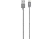 BELKIN F8J144BT04 GRY Grey 1.2 m Lightning to USB Braided Tangle Free Cable with Aluminium Connectors