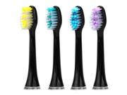 PYLE PHLTB1BK 4 Replacement Electronic Toothbrush Brush Heads Black Color