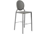 Euro Style Isabella B Bar Chair Gray Leather Finish 02482GRY