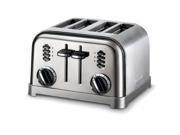 Cuisinart CPT 180BCH Black Stainless Metal Classic 4 Slice Toaster