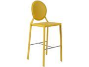 Euro Style Isabella B Bar Chair Yellow Leather Finish 02482YEL