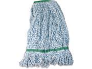 Impact Products Blue and White Rayon Saddle Type Looped End Finish Mop