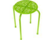 Dar Daisy Stackable Metal Stool 2 Pack Lime Green