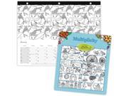 Blueline Multiplicity Design Monthly Coloring Desk Pad Calendar