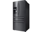 Samsung 33 Wide 25 cu ft Capacity 4 Door French Door Refrigerator Black Stainless Steel