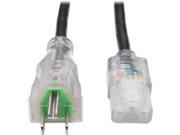 Tripp Lite Model P006 003 HG13CL 3 ft. Hospital Grade Computer Power Cord with Clear Plugs 13A 16 AWG NEMA 5 15P to IEC 320 C13