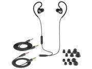 JLAB Black FIT2 BLK BOX FIT 2.0 Sport IPX Earbuds with Mic and Memory Wire Earhooks in ear headphones