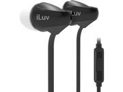 iLuv Black PPMINTSBK Peppermint Talk In ear Earbuds With Microphone