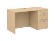 Bush BBF 300 Series 48 Single Pedestal Credenza Kit in Natural Maple