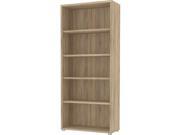 Tvilum Structure 5 Shelf Wide Bookcase in Oak Structure