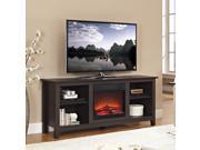 Espresso Fireplace TV stand