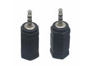 2pcs 2.5mm Stereo male plug to 3.5mm 1 8 Stereo female jack audio adapter TRS