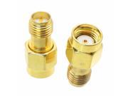 10pcs Adapter RP.SMA male jack to RP SMA female connector straight gold plating