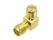 1pce Adapter 90° SMA female jack to RP.SMA female RF connector right angle F F