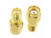 10pcs Adapter RP.SMA male jack to SMA female connector straight gold plating