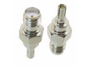 1pce Adapter CRC9 male plug to SMA female jack connector straight Nickel plating