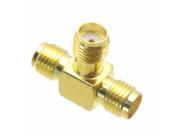 10pcs SMA female to two SMA female triple T in series RF adapter connector 3 way