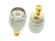 1pce TNC male plug to SMA female jack RF adapter connector