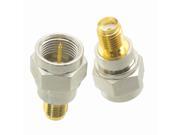 10pcs F male plug to SMA female jack gold plated RF coaxial adapter connector