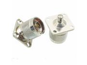 1pce N male plug to SMA female jack flange mount RF adapter connector