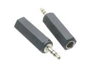 10pcs 3.5mm 1 8 Stereo male plug to 6.35mm 1 4 Stereo female jack adapter TRS