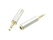 2pc 2.5mm Male Plug 3 channel to 3.5mm 1 8 Female Jack Audio Video TRRS Adapter