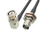 1pce cable BNC male plug right angle to BNC female bulkhead jack RG58 20 pigtail