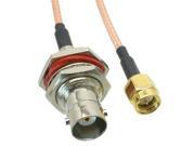 1pce Cable 6inch BNC female bulkhead to SMA male RG316 RF Pigtail jumper cable
