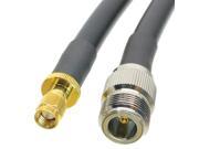 1pc Cable 3FT N female jack to SMA male plug KSR400 RG8 RF Pigtail jumper cable