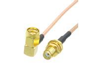 1pc Cable 20inch SMA female bulkhead to SMA male 90° RG316 RF Pigtail jumper FPV