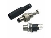 1pc Adapter DC Power female male Connector 5.5x2.5mm Adapter nut panel mount screw lock