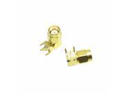 1pce Connector RP SMA male JACK PIN right angle solder for PCB mount RF connector