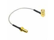 1pce Cable RG405 SMA plug pin 90° to SMA jack pin bulkhead RF Jumper pigtail Cable 6inch