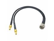 1pce F male to Y type 2 SMB male RG174 Splitter Combiner cable jumper pigtail 15cm