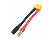 HXT 5.5mm Bullets Male to XT60 Female adapter 12AWG 5cm cable RC Turnigy Zippy