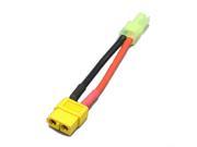 XT60 Female to Mini Tamiya Male Adapter Airsoft AR Drone charger 2 14awg Wire