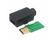 Connector HDMI male 19 20pin solder PCB Terminal breakout 3D 1080P Plastic Cover