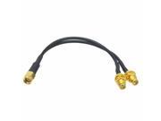cable Y type SMA 1 male to 2 female jack RG174 6 splitter Combined pigtail