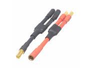 HXT 5.5mm Bullet 1 female to 2 male Y Harness parallel Cable 10 4 wire battery