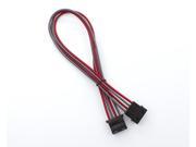 Kobra Cable MAX 4pin Molex Extension Red Silver 24in.