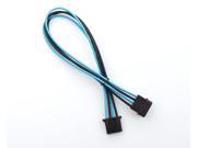 Kobra Cable MAX 4pin Molex Extension Black UV Aqua 16in.