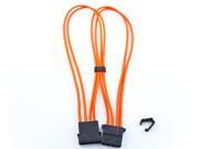 Kobra Cable MAX 4pin Molex Extension UV Orange 24in.
