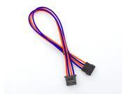 Kobra Cable MAX 4pin Molex Extension UV Orange Blue 24in.