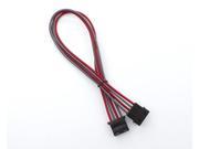 Kobra Cable MAX 4pin Molex Extension Red Silver 16in.