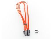 Kobra Cable MAX 4pin P4 Molex Extension UV Orange 16in.
