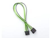Kobra Cable MAX 4pin Molex Extension UV Green Silver 16in.