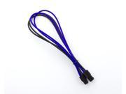 Kobra Cable MAX 4pin P4 Molex Extension Black Blue 8in.