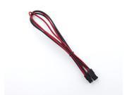 Kobra Cable MAX 4pin P4 Molex Extension Black Red 8in.